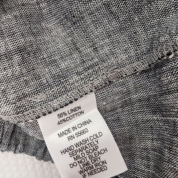 Cynthia Rowley Gray Linen Blend Crop Wide Leg Pants - Picture 10 of 12